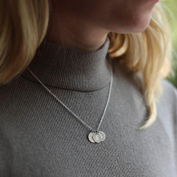 Westbourne 9ct White Gold Disc Trio Necklace-Auree Jewellery