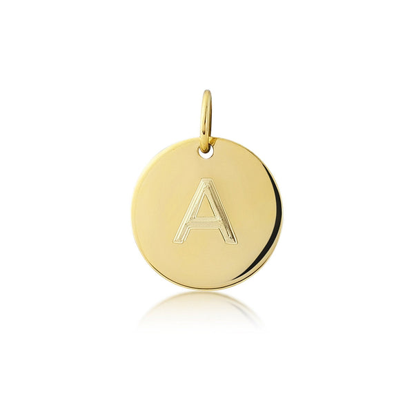 Westbourne 9ct Yellow Gold Disc 14mm Sample Pendant (No Chain)-Auree Jewellery