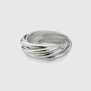 Clarendon Sterling Silver Seven Strand Ring-Auree Jewellery
