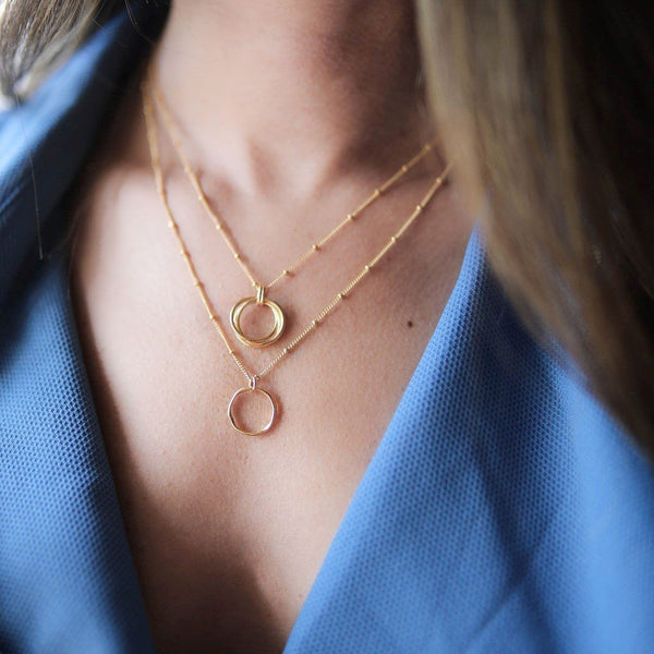 Andalucia Yellow Gold Vermeil Layering Necklace Set-Auree Jewellery