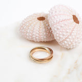 Walton Three Colour Gold Russian Wedding Ring 2mm-Auree Jewellery
