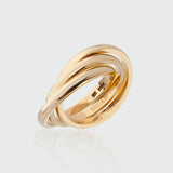 Walton Three Colour Gold Russian Wedding Ring 2mm-Auree Jewellery
