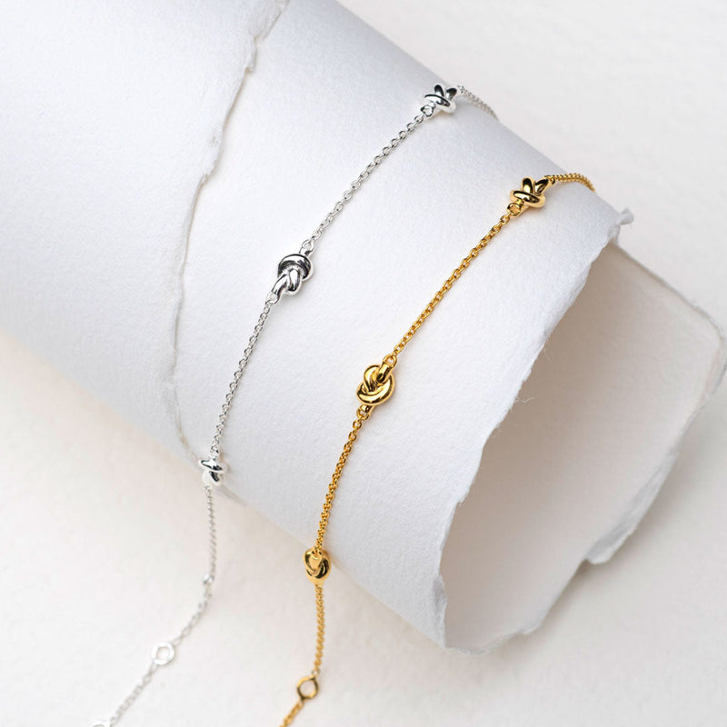 St Ives Gold Vermeil Knot Bracelet-Auree Jewellery