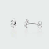 St Ives Silver Knot Stud Earrings-Auree Jewellery