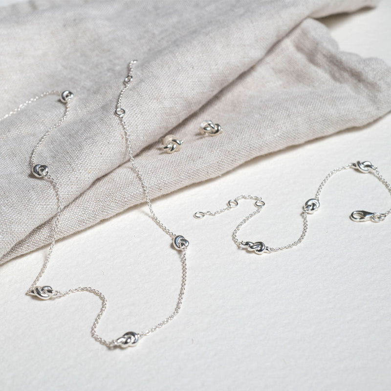 St Ives Silver Knot Bracelet-Auree Jewellery