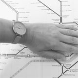 Montmartre Chestnut & Hot Pink Leather Watch Strap with Silver Buckle-Auree Jewellery