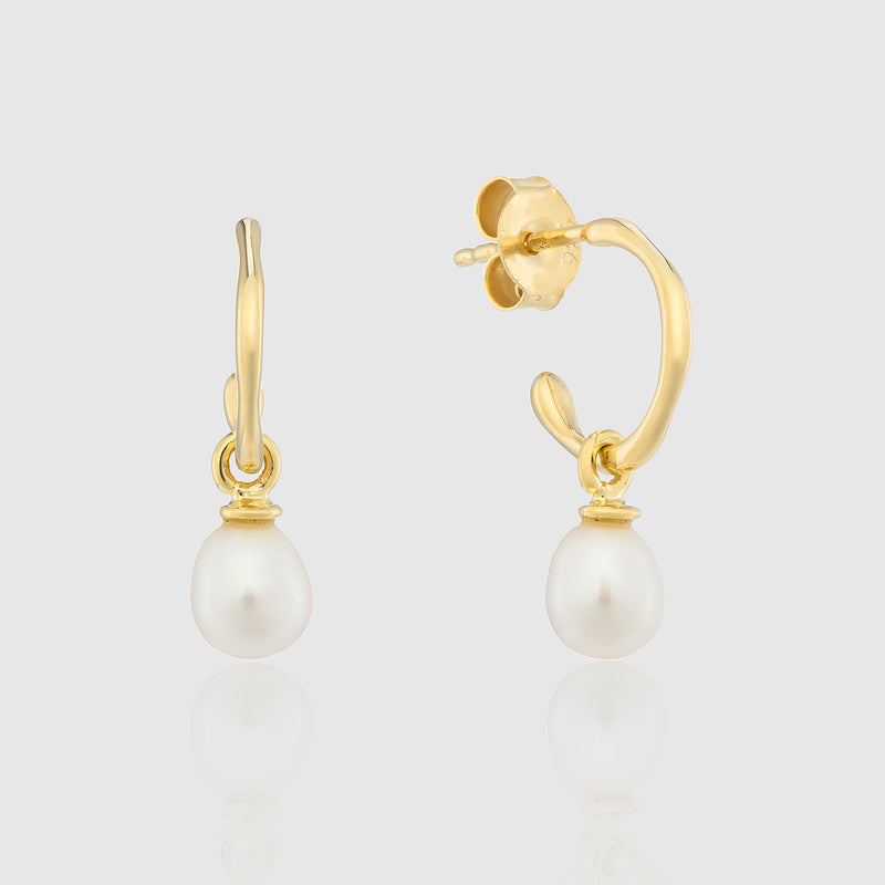 Hampton Pearl & Gold Vermeil Interchangeable Hoop Earrings