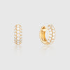 Auree x @theeditbutton Mini Chunky Gold and Cubic Zirconia Hoops