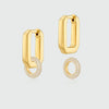Auree x @theeditbutton Gold Interchangeable Hoop & Full CZ Circle Drop Earrings