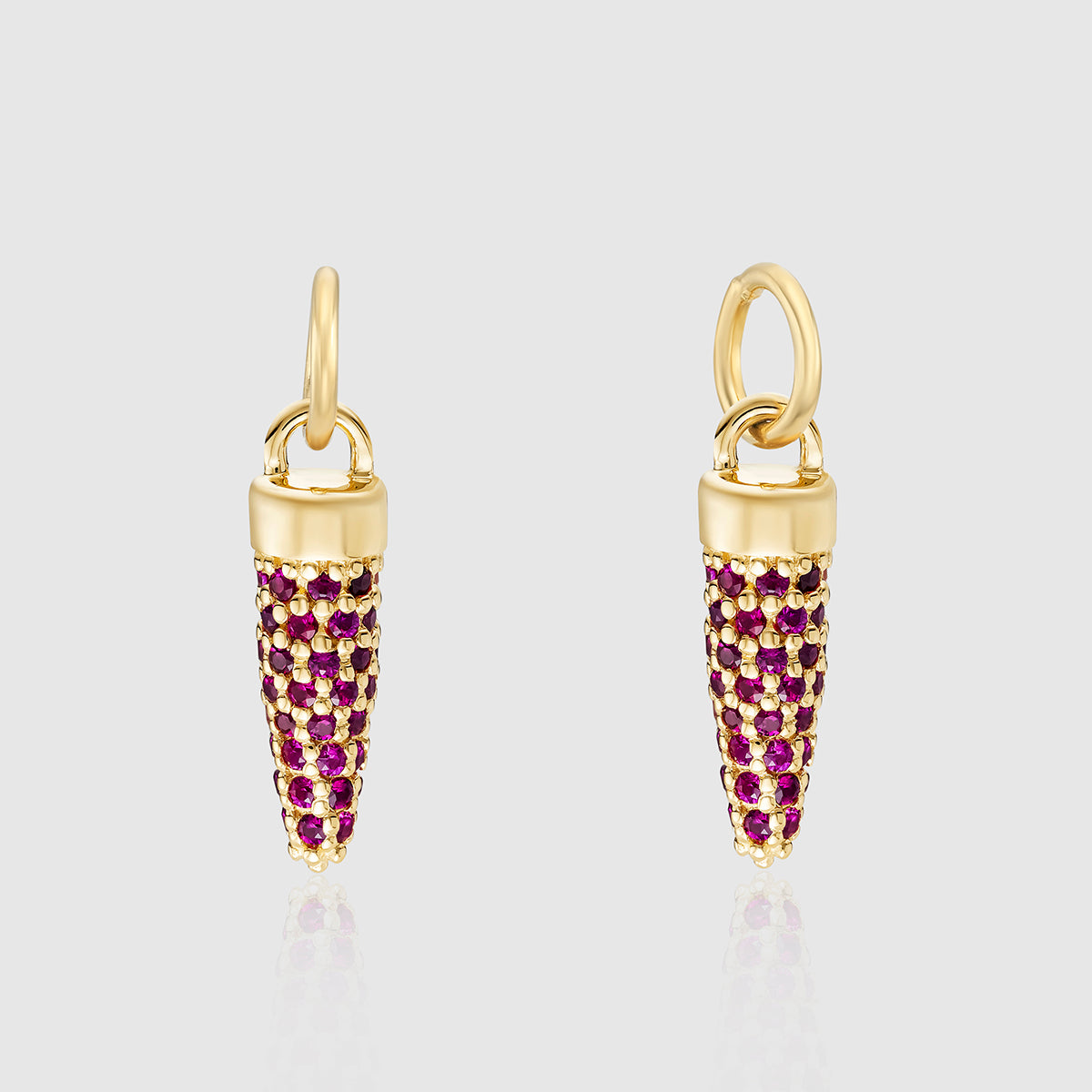 Auree x @theeditbutton Gold and Raspberry Cubic Zirconia Pointed Drops