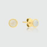 Lulea Moonstone Gold Vermeil Stud Earrings