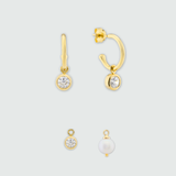 Manhattan Gold Interchangeable Drop Earrings