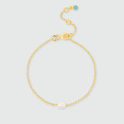 Mini Manhattan Freshwater Pearl and 18ct Gold Vermeil Bracelet
