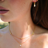 Mini Manhattan Freshwater Pearl and 18ct Gold Vermeil Necklace