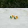 Hampton Emerald & Gold Vermeil Gemstone Stud Earrings