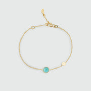 Salina Amazonite and Gold Vermeil Disc Bracelet