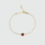 Salina Garnet and Gold Vermeil Disc Bracelet