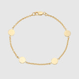 Westwick Quartet Gold Vermeil Disc Bracelet-Auree Jewellery