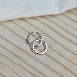 Fernshaw Large Silver Huggie Hoop Earrings