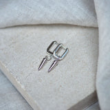 Auree x @theeditbutton Sterling Silver Rectangular Hoops