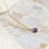 Salina Amethyst and Gold Vermeil Disc Necklace