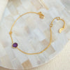 Salina Amethyst and Gold Vermeil Disc Bracelet
