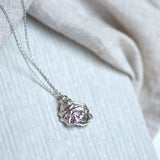 Gaia Silver Oyster Shell and Pearl Necklace