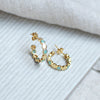 Ortigia Amazonite and Gold Vermeil Disc Hoop Earrings