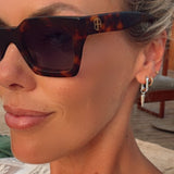 Auree x @theeditbutton Sterling Silver Rectangular Hoops