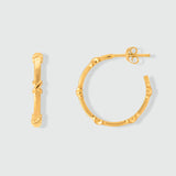 Deia Piccolo Yellow Gold Vermeil Kiss Hoop Earrings