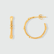 Deia Piccolo Yellow Gold Vermeil Kiss Hoop Earrings
