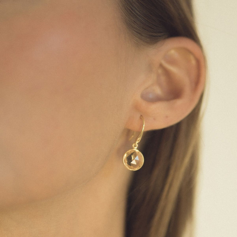 Antibes Citrine and Gold Vermeil Drop Earrings
