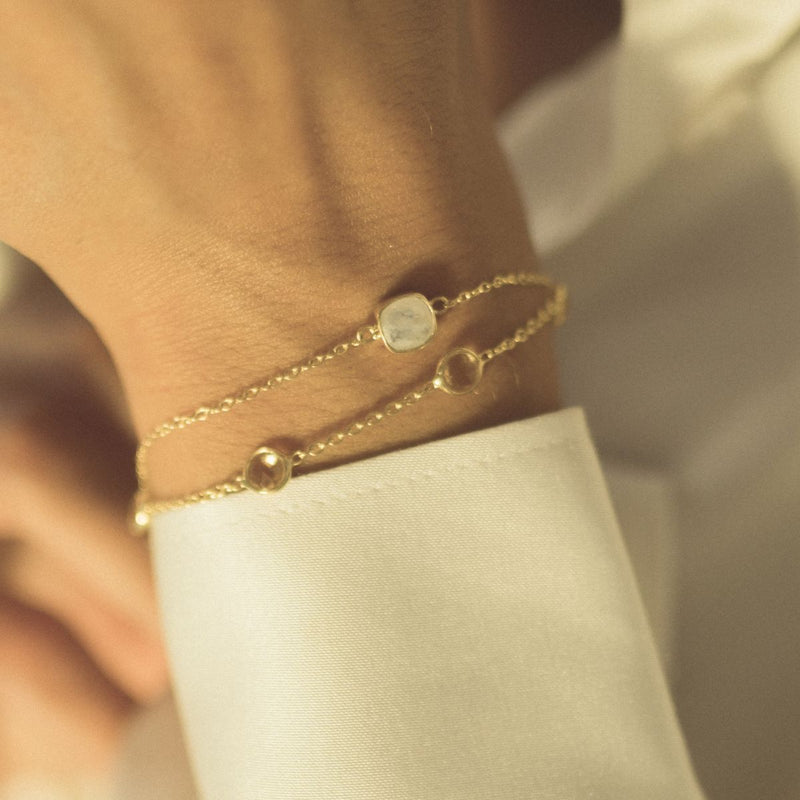 Antibes Citrine and Gold Vermeil Station Bracelet