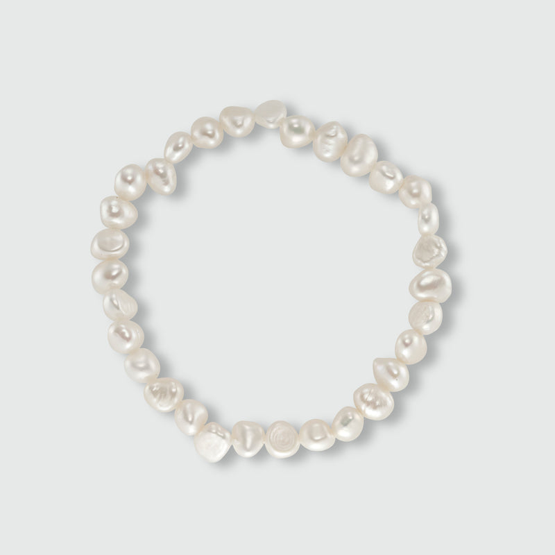 Alderley White Freshwater Pearl Stretch Bracelet