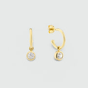 Manhattan Gold & Verona Cubic Zirconia Interchangeable Gemstone Drop Earrings
