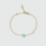 Salina Blue Topaz and Gold Vermeil Disc Bracelet
