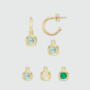 California Gold Interchangeable Gemstone Earrings