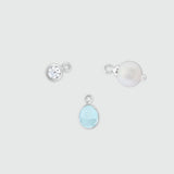 Manhattan Interchangeable Silver Drops (for Manhattan Hoops)