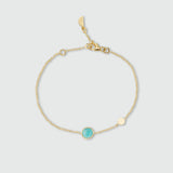 Salina Amazonite and Gold Vermeil Disc Bracelet