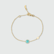 Salina Amazonite and Gold Vermeil Disc Bracelet