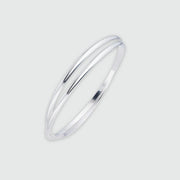 Knightsbridge Silver Double Russian Wedding Bangle