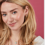 Ortigia Amazonite and Gold Vermeil Disc Hoop Earrings