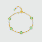 Antibes Chrysoprase & Gold Vermeil Bracelet