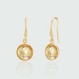 Antibes Citrine and Gold Vermeil Drop Earrings