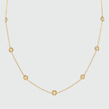 Antibes Citrine and Gold Vermeil Station Necklace