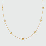 Antibes Citrine and Gold Vermeil Station Necklace