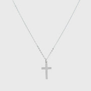 Arundel Sterling Silver Cross Pendant Necklace-Auree Jewellery