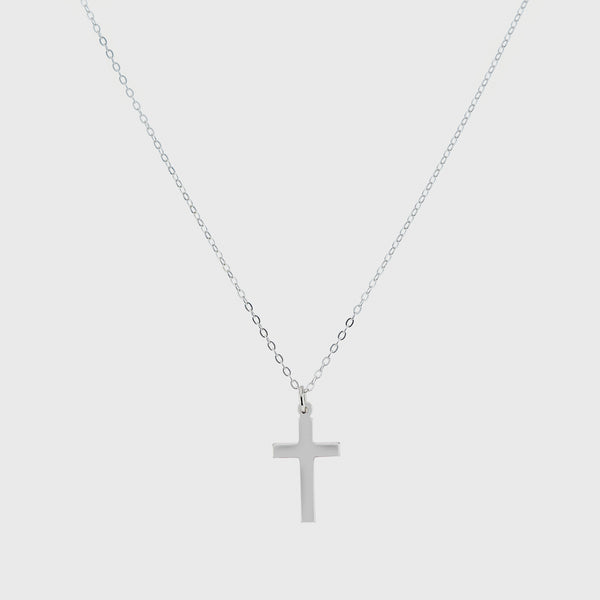 Arundel Sterling Silver Cross Pendant Necklace-Auree Jewellery