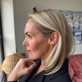Auree x @theeditbutton Small Gold Rectangular Chunky Hoops