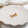 Auree x @theeditbutton Small Gold Rectangular Chunky Hoops